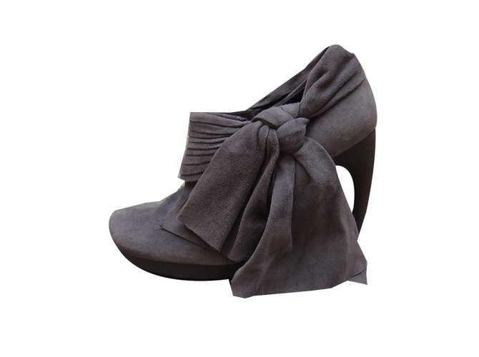 Balenciaga Heels Grey Leather  ref.81703