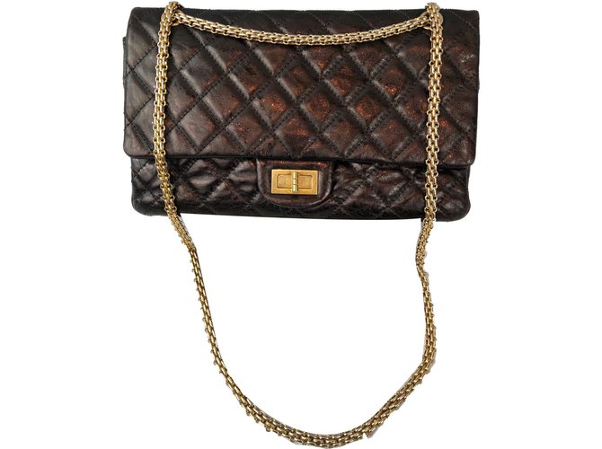 Chanel Handbags Dark brown Leather  ref.81729