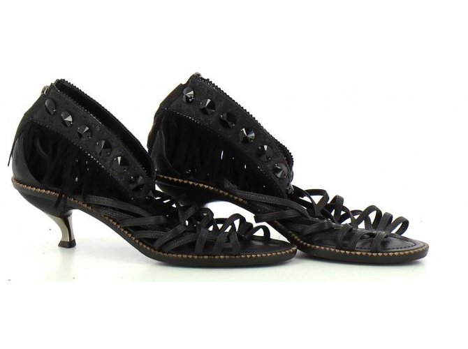 Dior sandals Black Leather  ref.81913