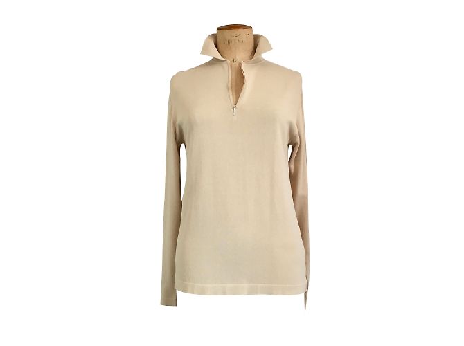 Emmanuelle Khanh Poloshirt Beige Viskose