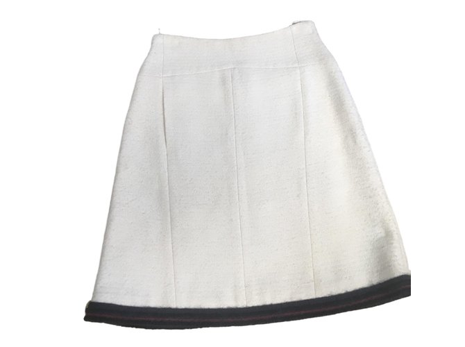 Chanel Skirts Beige Cashmere Wool  ref.82140