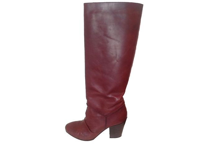 Vanessa Bruno Lederstiefel bordeaux