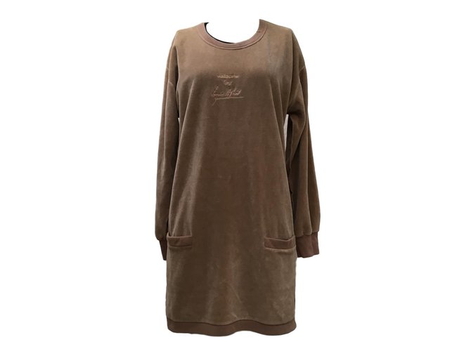 Sonia Rykiel Dresses Taupe Chestnut Light brown Cotton Polyester  ref.82180