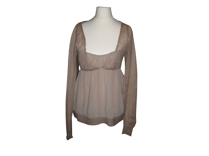 Top Vanessa Bruno Athe multitessuto beige