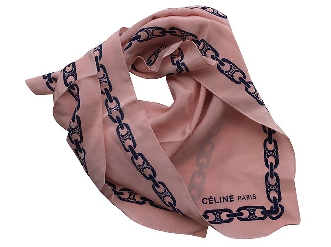 Sciarpa di seta rosa Céline 