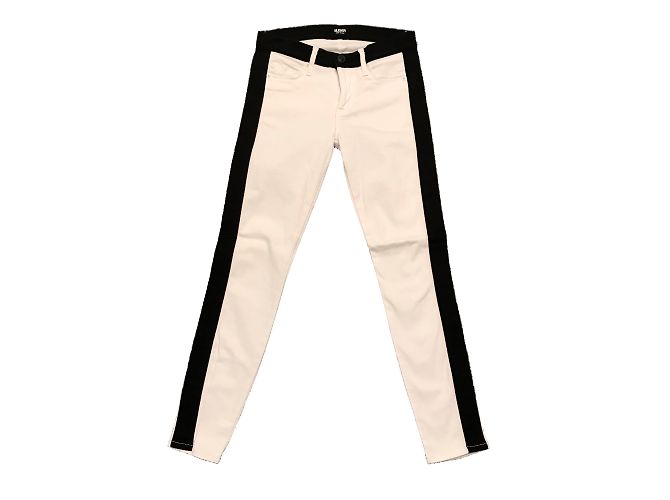 Hudson Slim Fit Jeans schwarz weiß