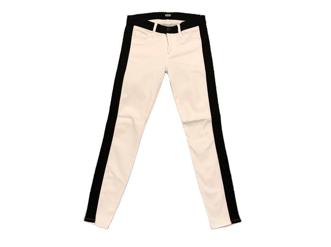 Hudson Jeans Schwarz Weiß Baumwolle Polyester Lycra  ref.82217