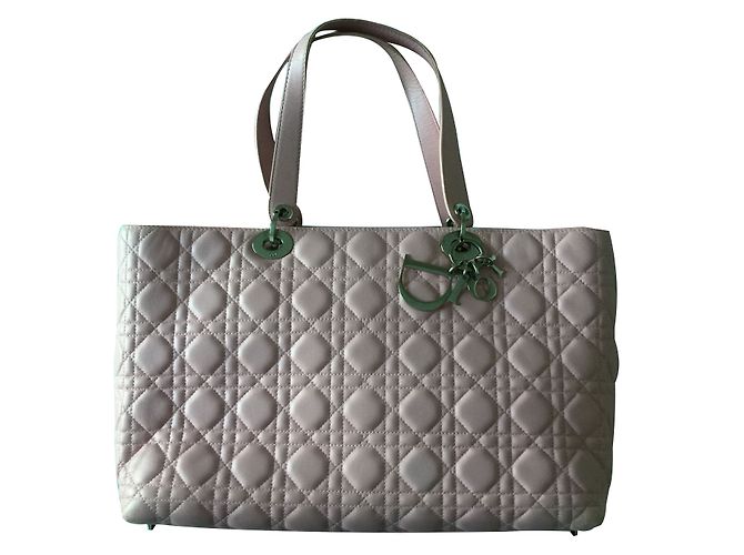 Dior Lady Dior Bolsa de couro rosa