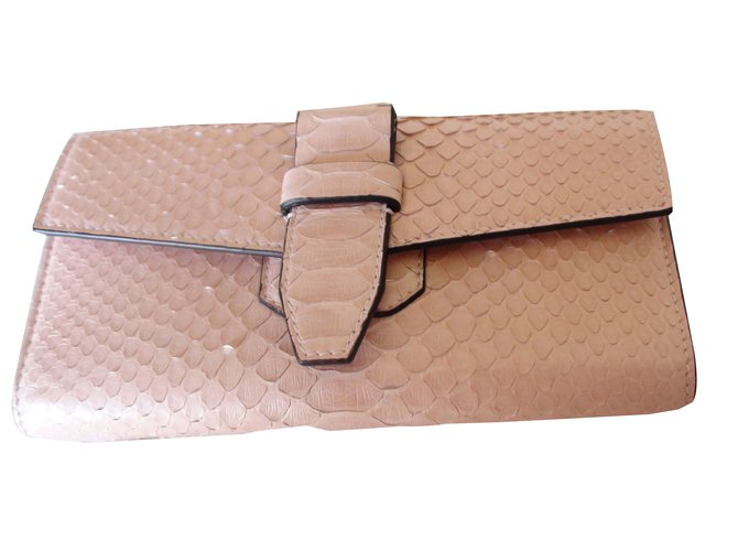 Lancel wallets Pink Exotic leather  ref.82355