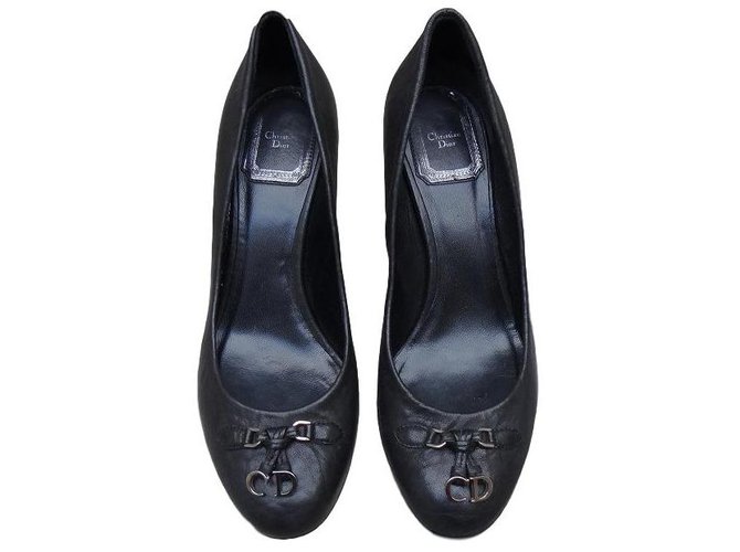Dior Heels Black Leather  ref.82410