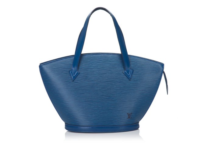 Louis Vuitton Epi Saint Jacques Long Strap Azul Couro  ref.82453