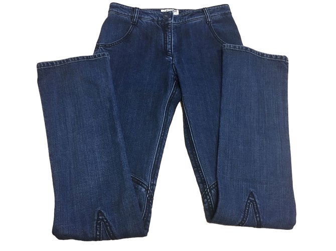 Chanel Jeans Blue Cotton  ref.82485