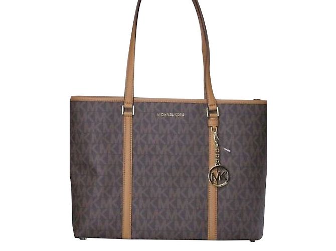 Michael Kors Sady Carryall Leather Tote Brown