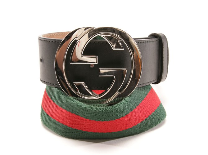 Gucci Web belt Belts Leather Multiple 