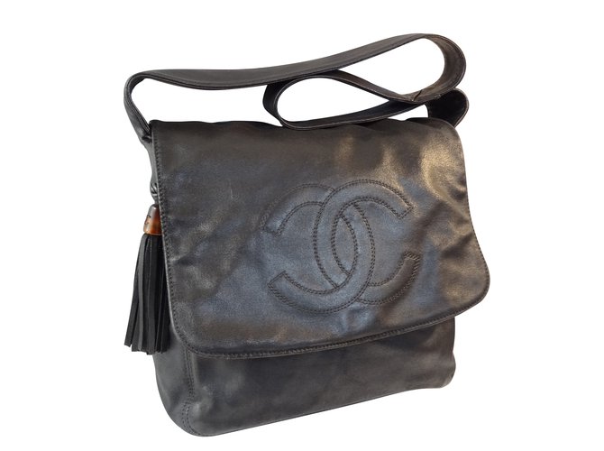 Chanel Handbags Brown Leather  ref.82570