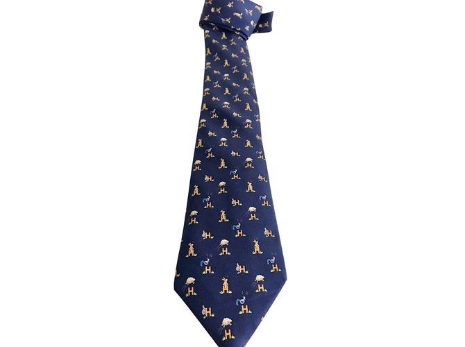 Hermès Krawatten Mehrfarben Seide  ref.82571