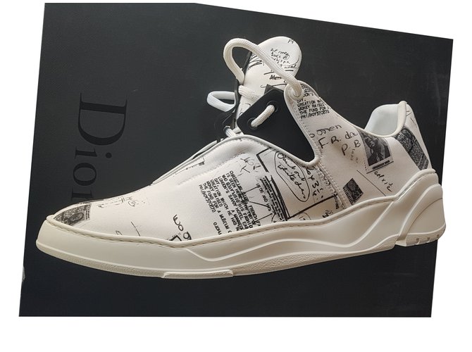 Dior sneakers White Leather  ref.82593