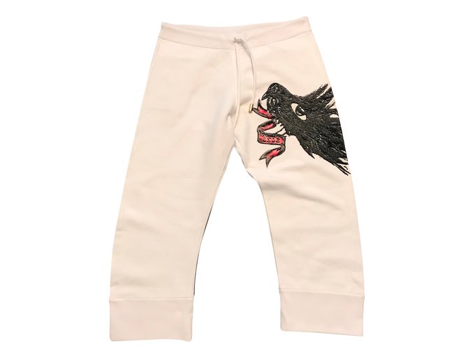 Dsquared2 Pants, leggings White Cotton  ref.82621