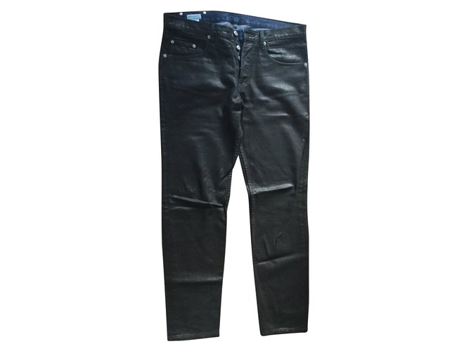 Dries Van Noten Jeans homme Coton Noir  ref.82622