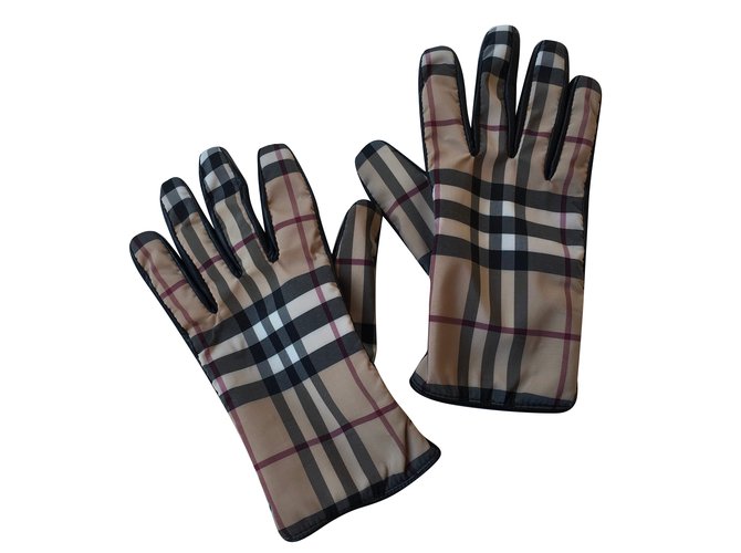 Burberry Handschuhe Mehrfarben Leder  ref.82637