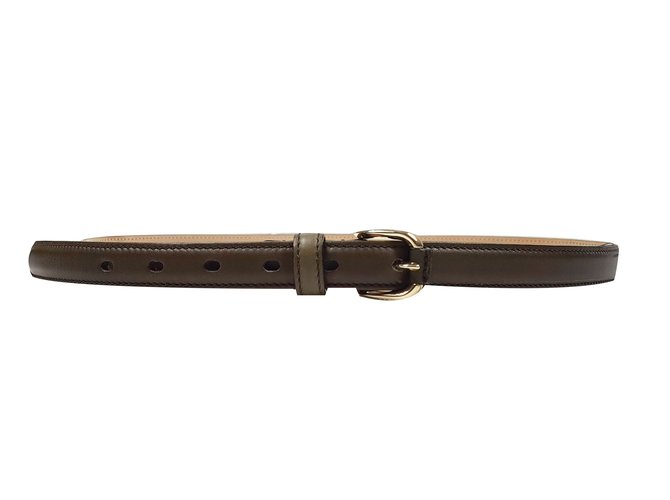 Tod's Belts Olive green Leather  ref.82648