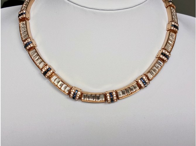 Christian Dior Choker necklace Golden Metal  ref.82671