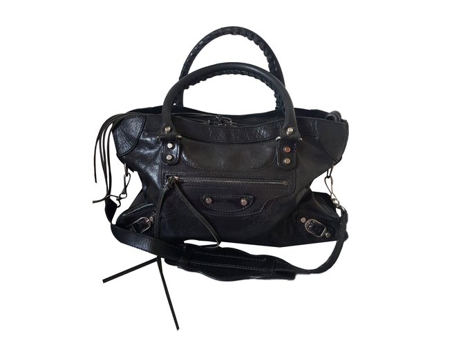 Balenciaga Handbags Black Leather  ref.82692