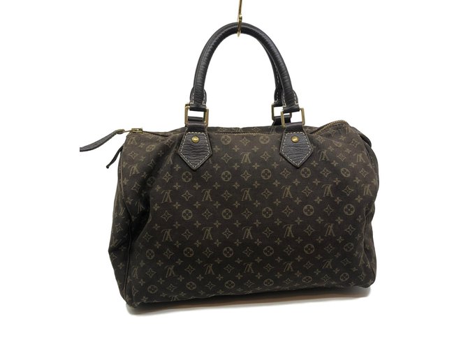 Louis Vuitton Speedy Minilin 30 Brown Cloth  ref.82694