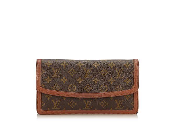 Louis Vuitton Monogram Pochette Dame Brown Cloth  ref.82751