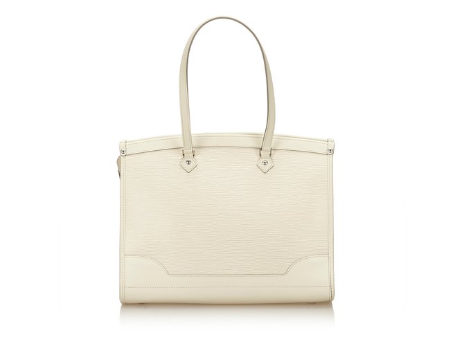 Louis Vuitton Epi Madeleine GM White Cream Leather ref.82794 - Joli Closet