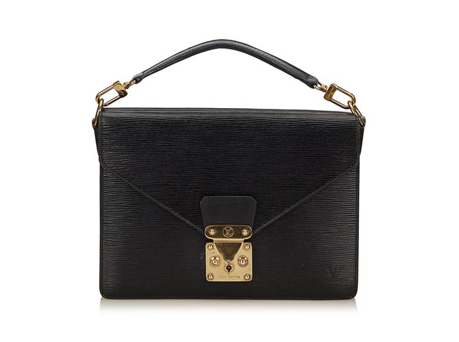 Louis Vuitton Monceau cuir Epi Noir  ref.82801