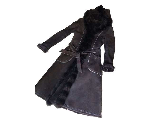 Autre Marque Coats, Outerwear Chocolate Deerskin  ref.83028