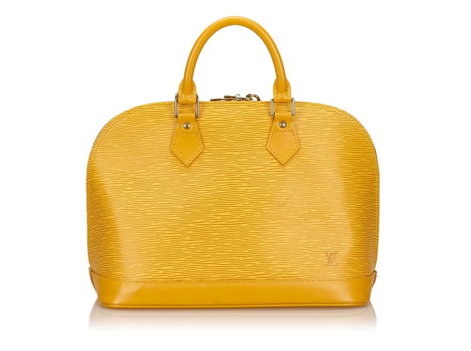 Louis Vuitton Couro Epi Alma PM Amarelo  ref.83064