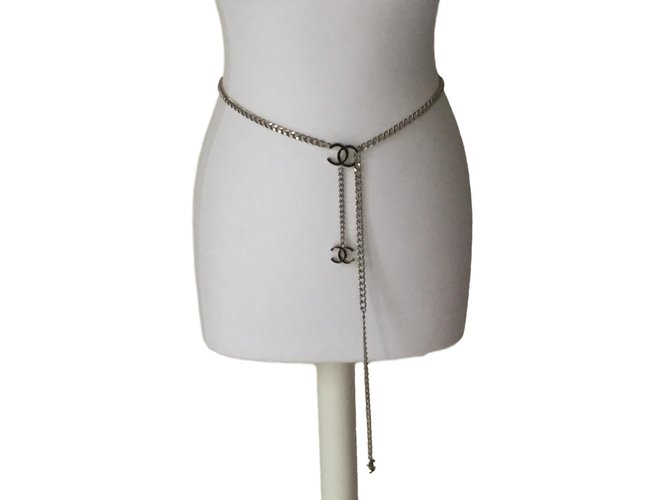 Chanel Cinturones Plata Metal  ref.83115