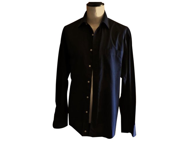 Yves Saint Laurent Camisetas Negro Algodón  ref.83136
