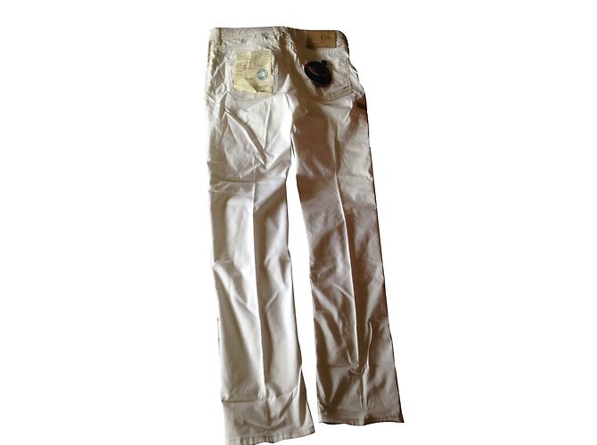 Jeans Jacob Cohen 688 GOLF Branco Algodão
