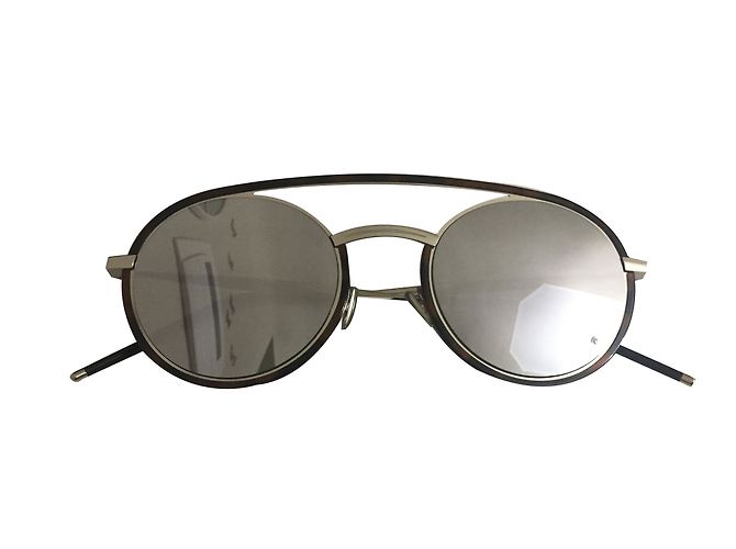 Christian Dior Sonnenbrille Silber Metall