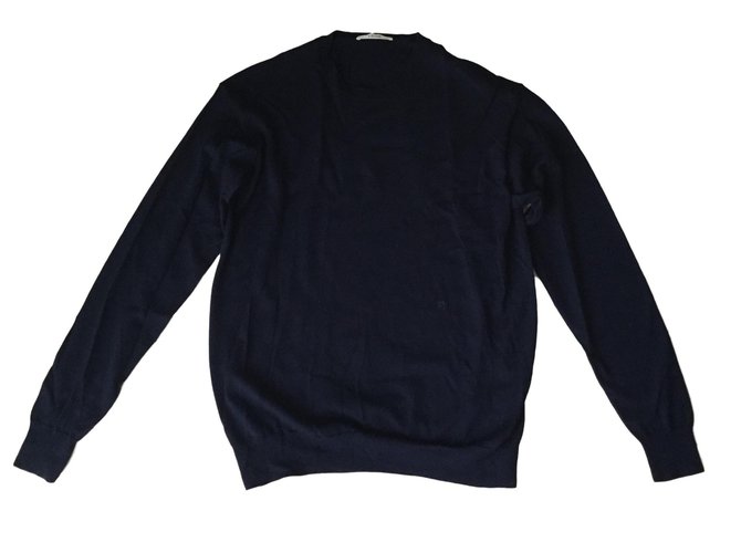 Céline Knitwear Navy blue Wool  ref.83439