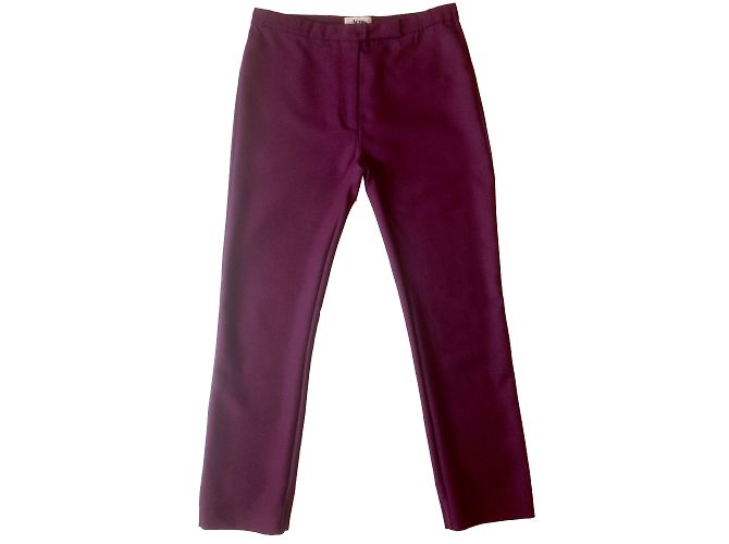 Acne Wollhose Dunkelrot Bordeaux