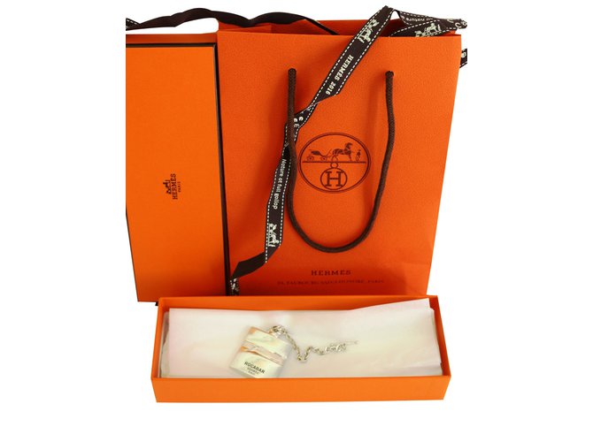 Hermès Bag charms Silvery Metal  ref.83459