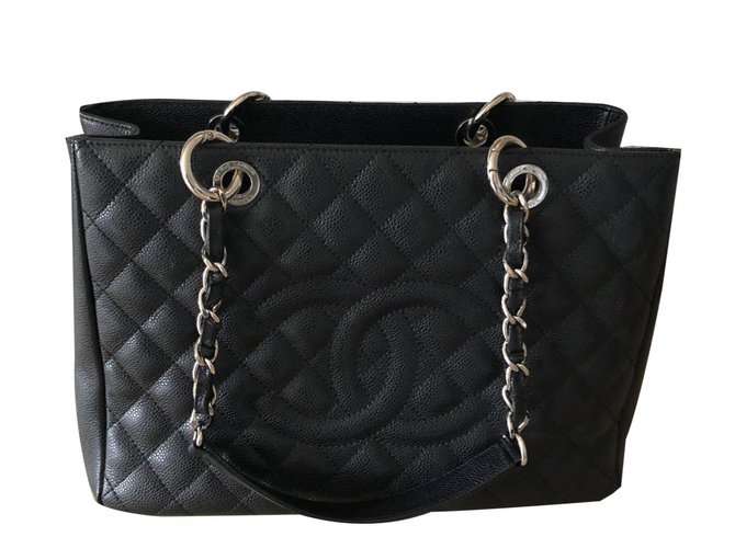 Chanel Caviar GST Black Leather  ref.83460