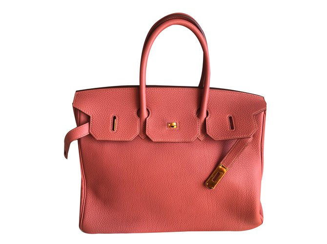 Birkin Hermès Handbag Pink Leather  ref.83464