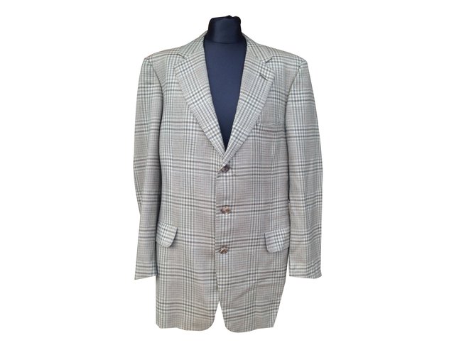 Hermès Blazers Jackets Brown Green Wool  ref.83520