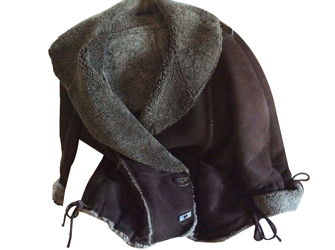 Autre Marque Marsil Lederjacke Schokolade