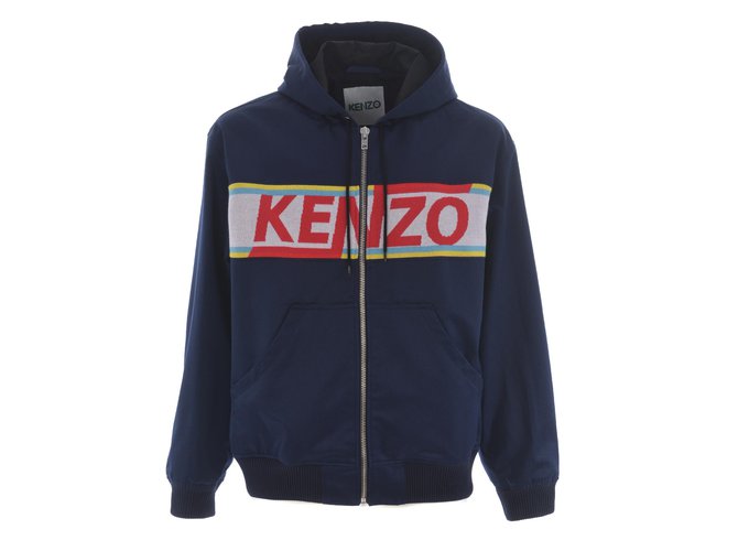 Kenzo Giacca Blu Cotone  ref.83548