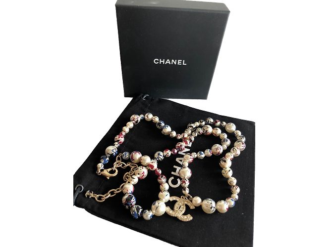 Chanel Lunghe collane Multicolore Perla