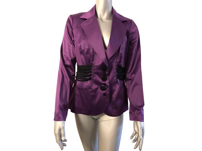 Autre Marque Nathalie Jacke aus Polyester Lila