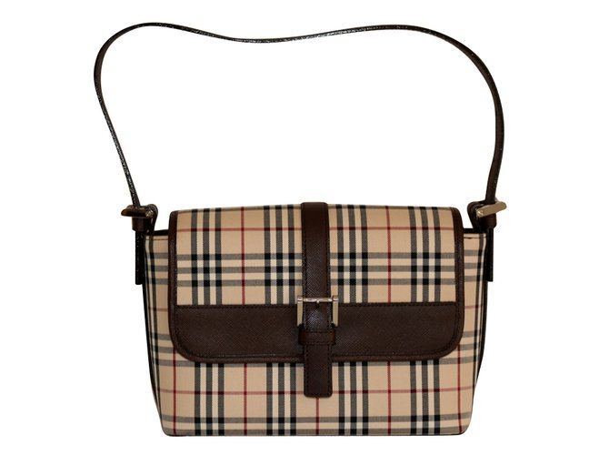 Burberry Handbags Beige Cloth  ref.83655