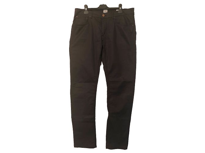 Autre Marque Dark grey cotton canvas trousers 34