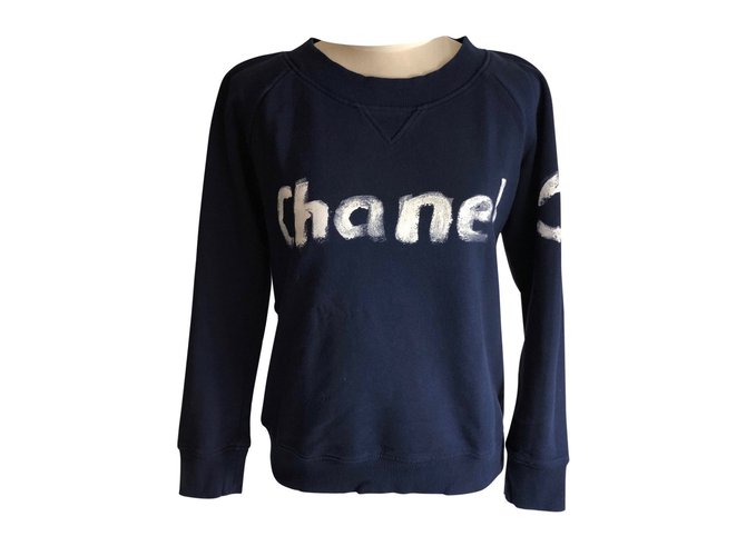 Chanel Knitwear Navy blue Cotton  ref.83736